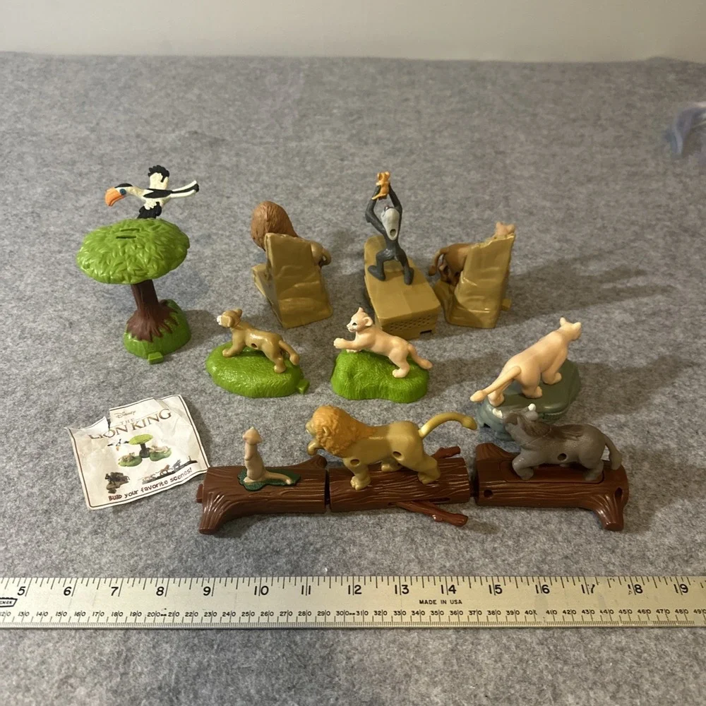 McDonald's Live Action Lion‎ King 2019 complete set of 10 pieces Cake Toppers